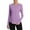 Purple, variant on Women's Autumn Fitness Top with Thumbholes, Slim Fit Yoga Long Sleeve Shirt, Running Training Workout Top for Gym Exercise Athletic Wear Beige M