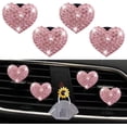 thumbnail image 1 of Bling Heart Air Vent Clips, Crystal Heart Car Air Fresheners Vent Clips Car Diffuser Vent Clip Rhinestone Car Decoration Car Interior Decor Cute Car Accessories for Women (4 Pink), 1 of 5