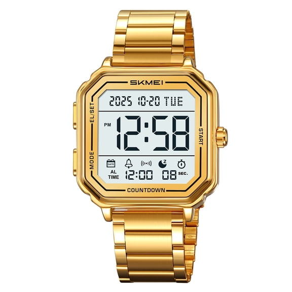 Men's Digital Watch with EL Backlight Business Sports Military Men Watches Waterproof