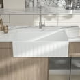 thumbnail image 4 of Logmey Farmhouse Ceramic Kitchen Sink 33x18 Inch White Porcelain Single Bowl Sink Undermount Fireclay Sink, 4 of 10