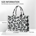 thumbnail image 3 of Large Capacity Tote Bag,White and Gray Of Leopard Print Handbag Fashion Luxury Tote Bag,15.7"x13"x 5.1" Inches,Laptop Compatible, 3 of 6