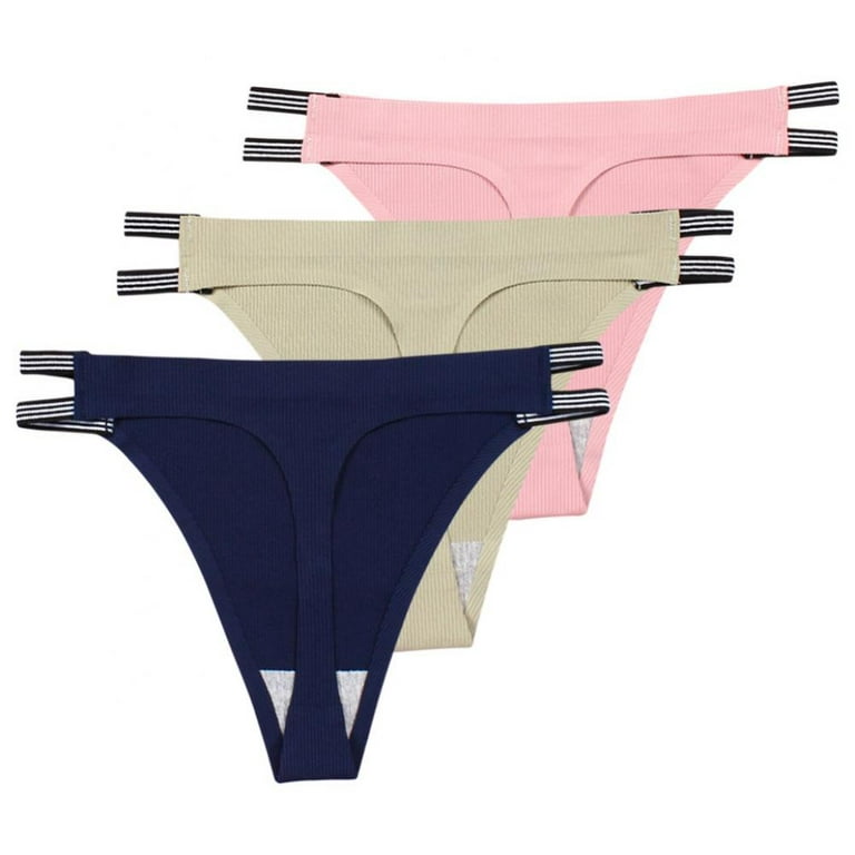 Thongs Solid Smooth Seamless Underwear G-string Panties - Ladies