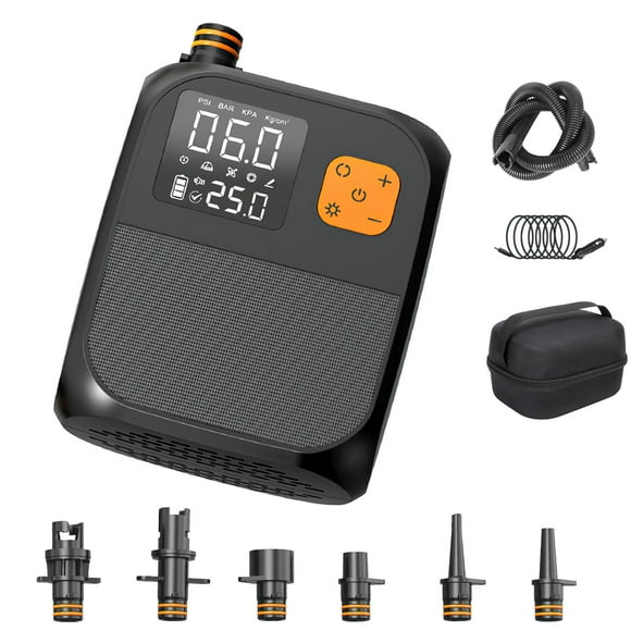 Bomba de Aire Eléctrica 3T6B Recargable para Tabla de Paddle con Batería de 8000mAh