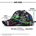 thumbnail image 3 of WEIYLL Baseball Cap Women Casual Regular Youth Retro Letters Colorful High Street Personality Visors, 3 of 4