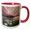 Red/White, variant on 3drose, Ice Bubbles at Sunset, Abraham Lake , Canada, 15oz Two-tone Red Mug