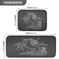 thumbnail image 3 of 2-Piece Kitchen Mat Set Non Slip Washable Floor Mats Decorative Rugs for Kitchen Sink Laundry Unicorn Made Of White Dots, 3 of 7
