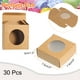 thumbnail image 2 of 30 Piezas Cajas de Jabón de Kraft, Cajas Mini de Kraft de 3" x 3" x 1.2" con Ventana Transparente para Empaque de Golosinas (Marrón), 2 of 6