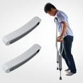 thumbnail image 5 of 2pcs Underarm Crutch Pad Replacement Comfortable Cane Cushion Tops Arm Crutches Grip (Grey), 5 of 5