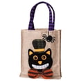 thumbnail image 2 of Clearance Under $2, 1 Pack Halloween Treat Bag, Reusable Burlap Candy Tote, Witch Design Goodie Bag with Handles, Holiday Party Favor Bag, One Size(B), 2 of 9