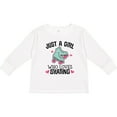 thumbnail image 3 of Inktastic Just A Girl Who Loves Skating Girls Long Sleeve Toddler T-Shirt, 3 of 5