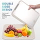 thumbnail image 2 of Tabla de cortar de doble cara, tabla de cortar de acero inoxidable, tabla de cortar de cocina para frutas, carnes y verduras, 2 of 7