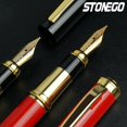 thumbnail image 4 of STONEGO Fashion Metal Fountain Pen, Metal Ink Pens with Ink Refill Converter Sleek Lacquer Housing Calligraphy Pens Black, 4 of 5