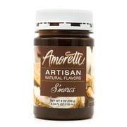 Amoretti - Natural S'mores Artisan Flavor Paste 8 oz - Perfect For Pastry, Savory, Brewing, and more, Preservative Free, Gluten Free, Kosher Pareve, No Artificial Sweeteners, Highly Concentrated