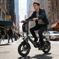 thumbnail image 5 of Bodywel Electric Bike for Adults, 500W Peak Motor, Electric Bicycle with 36V 10Ah Battery, 14" Folding Ebike, 20MPH, Commuting Mini E Bikes, UL2849, 5 of 10