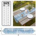 thumbnail image 3 of Vintage Sky Blue Table Runner Linen Burlap Table Runner 70 Inches Long Farmhouse Florals Leaf Coastal Sweet Home Dresser Scarves for Kitchen Island Coffee Dining Room Party Holiday Decor 13"x70", 3 of 8