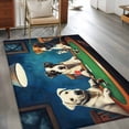 thumbnail image 2 of Abstract Animal Washable Area Rug 4x6 111 Dog Playing Poker Game Chips Blue Room Funny Low-Profile Large Area Rugs with Non Slip Backing Indoor Floor Carpet for Entrance Living Room Bedroom Office, 2 of 9