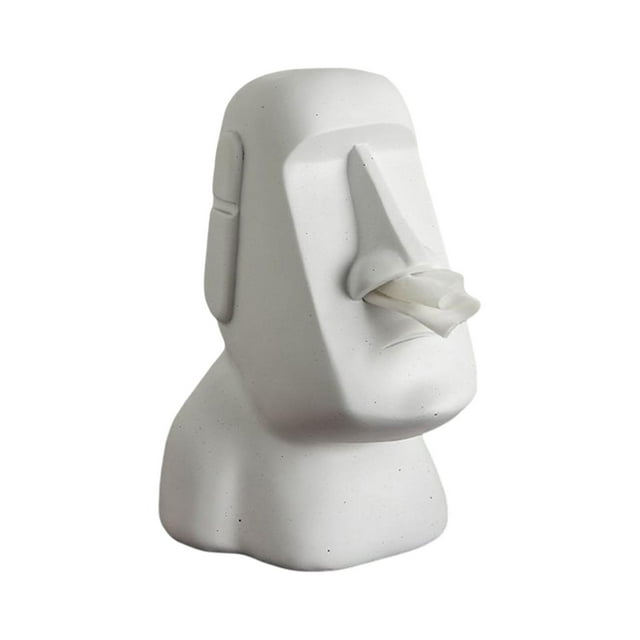 Servilletero decorativo de resina Macarena Estuche porta pañuelos Blanco
