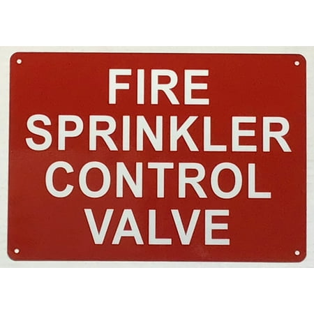 

FIRE SPRINKLER CONTROL VALVE SIGN (7x10 Red Aluminum) -ref21422