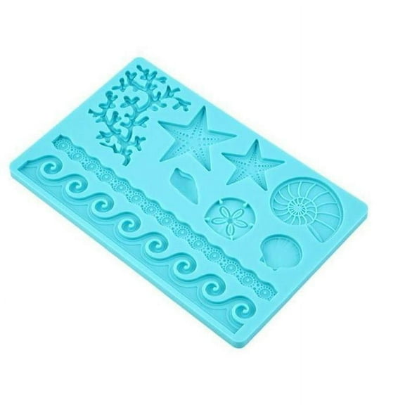 Sea Shell Star Fish Waves Silicone Mold
