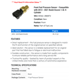 thumbnail image 2 of Front Fuel Pressure Sensor - Compatible with 2013 - 2021 Buick Encore 1.4L 4-Cylinder 2014 2015 2016 2017 2018 2019 2020, 2 of 2