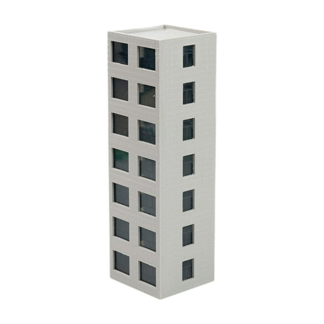 Bunblic Model Railway Buildings Model Trains Commercial Building DIY 1:150 N Scale for Miniature Street Micro Landscape Display Props 4.4x4.2x14.3cm