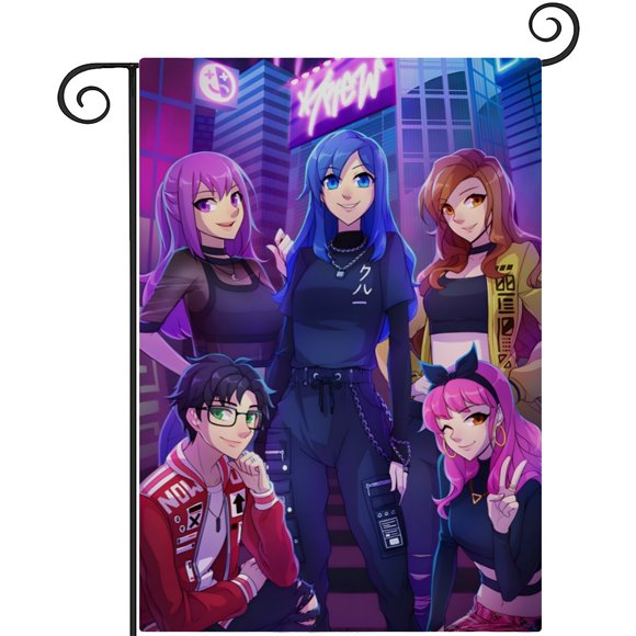 Funneh Krew-bandera de jardín temática. Regalo perfecto para fans, amigos y familiares, ideal para actividades al aire libre y decoración de fiestas.28CM*45CM