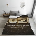 thumbnail image 5 of Salouo Happy New Year 2025 E Print Bed Blankets,Flannel Blanket Comfortable Air Conditioning Blanket Lightweight Blanket for Sofa Bed Travel & Couch -80"x60", 5 of 8