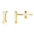 thumbnail image 1 of Heliisoer Boucles d'Oreilles Alphabet en Or avec Finition Plaquée Or pour Femmes, 1 of 3