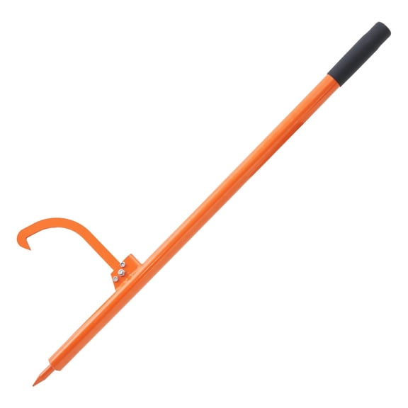 FGYRYK 46.5" Log Jack, Carbon Steel with Adjustable Iron Hook, Rubber Handle Log Lifter Tool for Forests, Yards, Sawmills