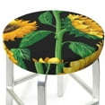 thumbnail image 3 of Balery Sunflower 1 Velvet Round Bar Chair Cushion Cover Adjustable, Protects From Scratches And Stains, Soft & Washable Ideal For Wooden And Metal Stools - 12 Inch, 3 of 7