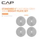 thumbnail image 2 of Set de discos de pesas CAP Barbell 4 x 10 lb de hierro fundido gris, 2 of 5