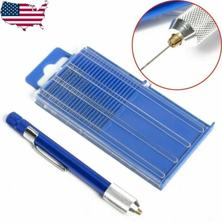 21-PC Mini Drill Set Numbered 61-80 Jewelers Bit Index Pin Vise Chuck Aluminum