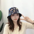 thumbnail image 3 of Dyfzdhu Bucket Hats Women Fashion Fisherman Hat Sun Hat Butterfly Print Hat, 3 of 4