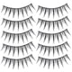 thumbnail image 1 of Houderco 10 Pares De Pestañas Postizas Negras Naturales Ligeras Reutilizables Para Mujer De Uso Diario Y Fiesta, 1 of 8