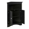 thumbnail image 5 of White Corner Cabinet with Doors & Adjustable Shelves, Versatile Storage for Bathroom, Kitchen, and Living Room, Freestanding Design, 5 of 11