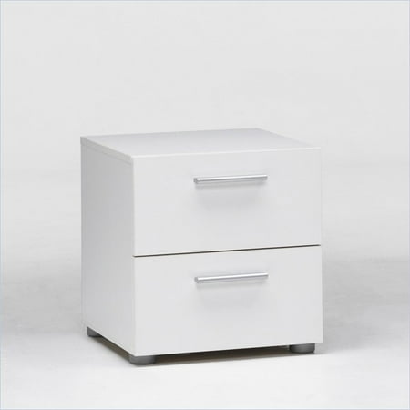 - Tvilum Loft Collection 2-Drawer Nightstand, White