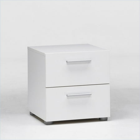 Tvilum Loft Collection 2-Drawer Nightstand, White (Best Way To Get A One Night Stand)