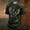 Army Green, variant on Dwelliawo Men's 32D Printed Graphic T-Shirt, Gothic Skeleton King Skull Throne Short Sleeve Tee Fluorescence Yellow 3xL