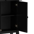 thumbnail image 6 of Amherst 36 inch Wide Solid Wood Transitional Storage Cabinet in Black, 6 of 10