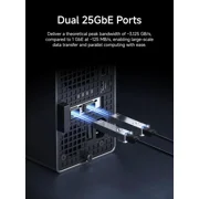 MINISFORUM MS-02 Ultra Workstation Core Ultra 9 285HX(24C/24T) Barebone Mini PC, HDMI|USB4|2xUSB4 V2 Output, 4x DDR5 SO-DIMM Slot, 4x SSD Slot, 2x25G SFP+, 1x10G RJ45, 1x2.5G RJ45 Port, WiFi7/BT5.4 P