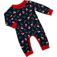 thumbnail image 2 of Onlypjs Family Matching Christmas Pajamas Set – Navy "Merry Christmas" Holiday Sleepwear for Women, Men – Festive Santa Hat & Snowflake Print, 2 of 3