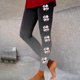 thumbnail image 1 of MKLEKYY Leggings deportivos informales para mujer, pantalones de yoga ajustados con estampado de béisbol, pantalones de entrenamiento informales, 1 of 3