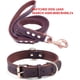 thumbnail image 2 of Collar de cuero personalizado para perro con placa de identificación / Cuero duradero y suave al tacto (L) 50CM-60CM, 2 of 5