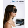 thumbnail image 4 of Eye Masks for Sleep Light Blocking: Lightweight 3D Contoured Eye Mask for Lash Extensions - Adjustable Strap Washable Zero Pressure - Perfect for Men Women Airplane Travel Yoga Meditation (Black), 4 of 10