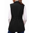 thumbnail image 3 of Women Sleeveless Casual Vest Lightweight Drawstring Jackets with Pockets, 3 of 5