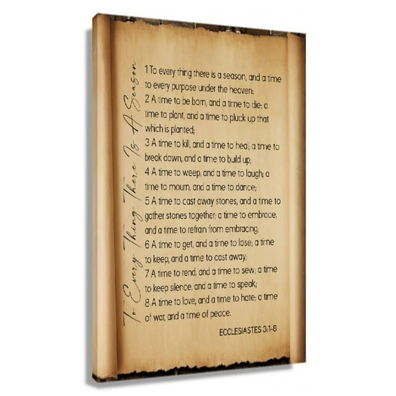 Ecclesiastes 3 1-8 Bible Verse Wall Art Vintage Scripture Posters Poster Prints Canvas Room Decoration Hanging Kitchen Artwork Painting Panels