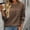 Coffee, variant on VgaVtl T-Shirt for Women Long Sleeve Ladies Plus Size Tops Green Comfy Casual Daily Pocket Relaxed Fit Plain Tops,XL