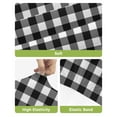 thumbnail image 4 of Black White Plaid Bar Stool Covers Set of 2, Modern Simple Buffalo Check Gingham Stretch Washable Bar Chair Covers with Backs, Removable Pub Counter Height Chair Cover for Kitchen Dining Room Cafe, 4 of 7