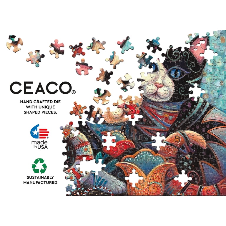 Ceaco 550-Piece Kleo Kats Kindred Spirits Interlocking Jigsaw