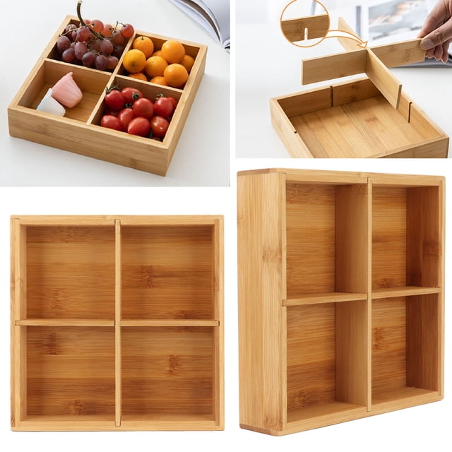 Snack Serving Tray Divided Dried Fruit Serving Container Dried Fruit Snacks Organizer Compartment Hotpot Platter Vegetable Plate Fruit Plate